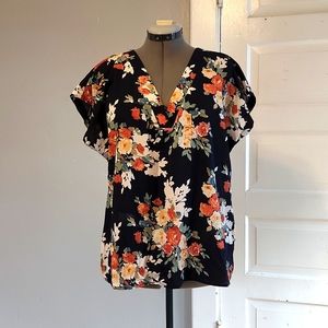 1XL floral summer blouse